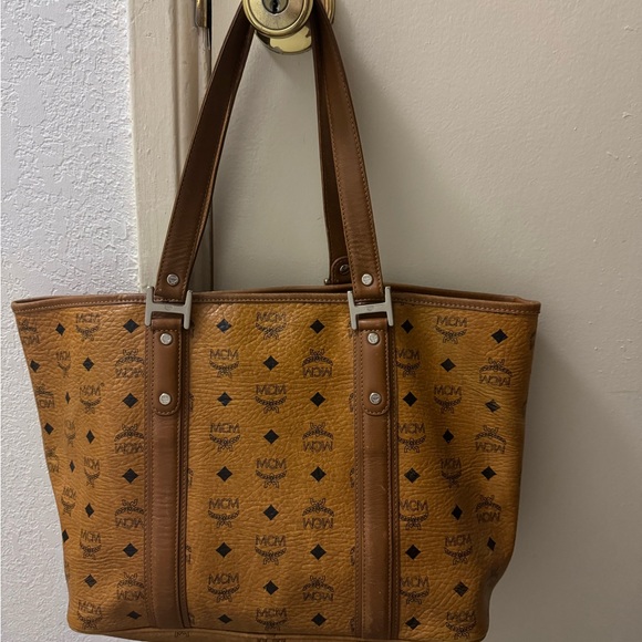 MCM Cognac Visetos Tote Bag - Picture 2 of 6